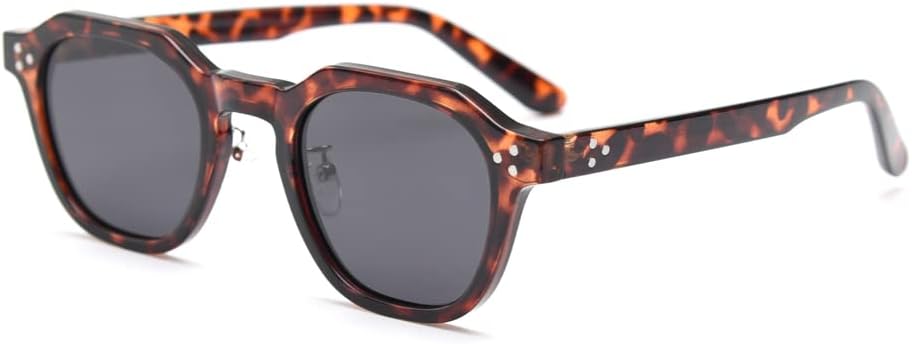 

Солнцезащитные очки Kachawoo TR90 с поляризацией для женщин и мужчин, квадратная многоугольная форма, ретро-винтаж, толстая оправа, роскошный дизайн, Leopard With Gray