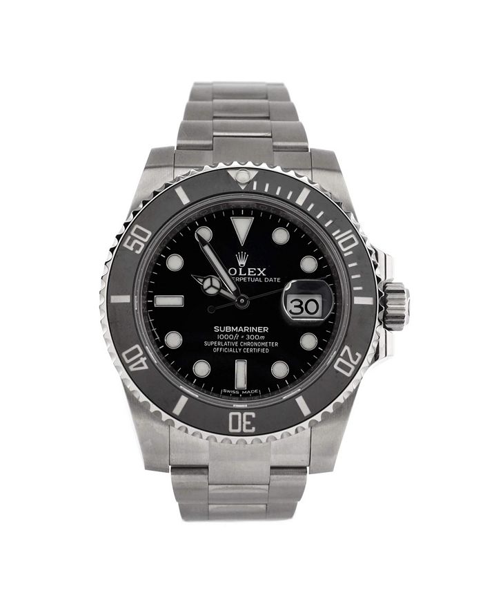 

Часы Oyster Perpetual Submariner Date автоматические, из нержавеющей стали и керамики Cerachrom, 40 мм Pre-Owned Rolex, черный