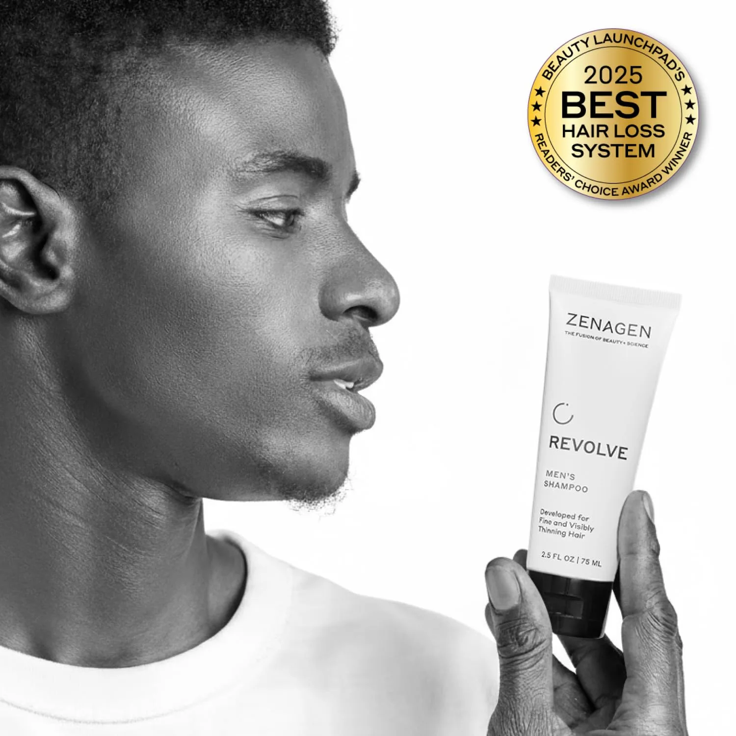 ZENAGEN Revolve мужской дорожный набор | шампунь и кондиционер для тонких и редеющих волос, способствует увеличению объема, растительная формула, безопасно для окрашенных волос, веган — фото 4