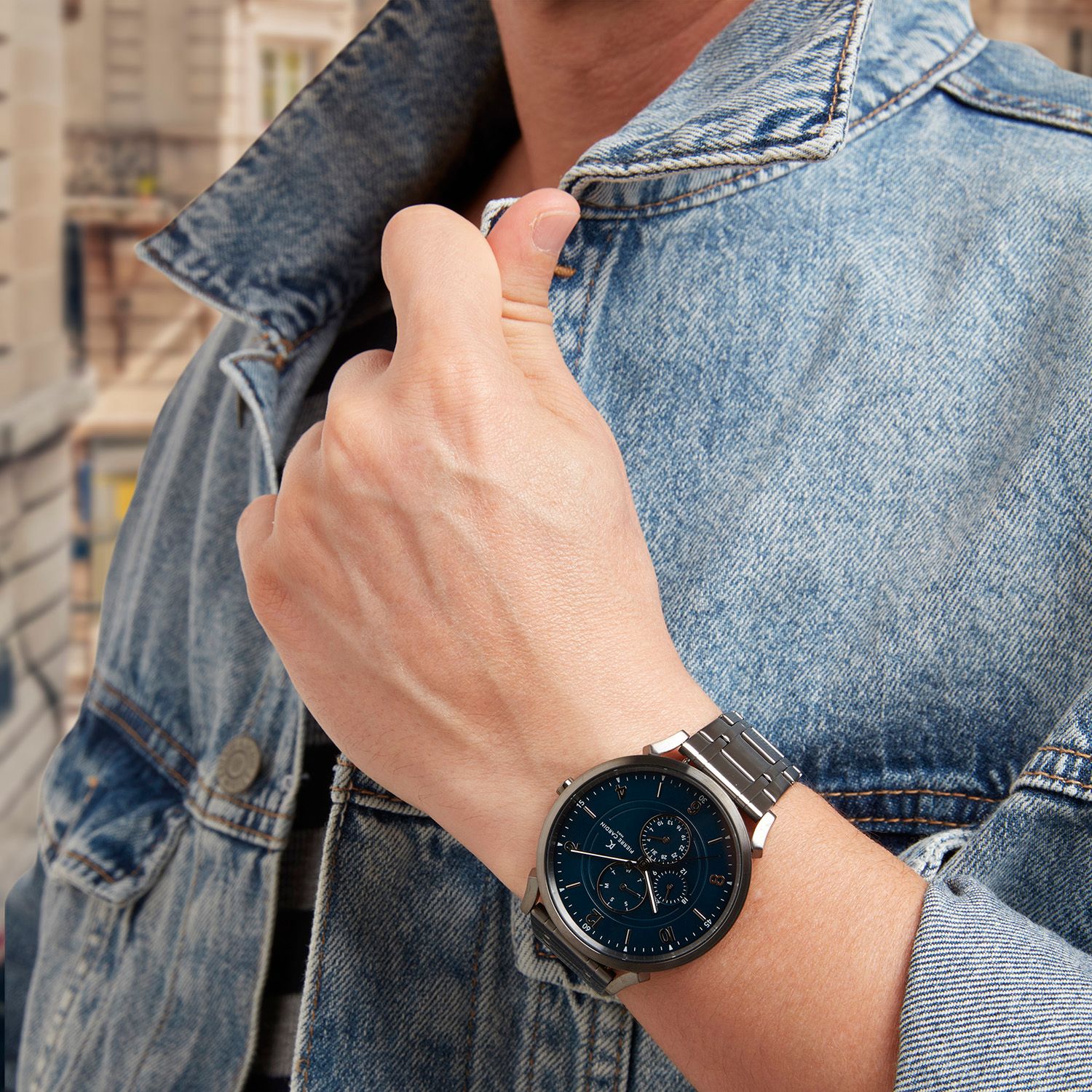 

Мужские часы цвета ганметалла Pierre Cardin