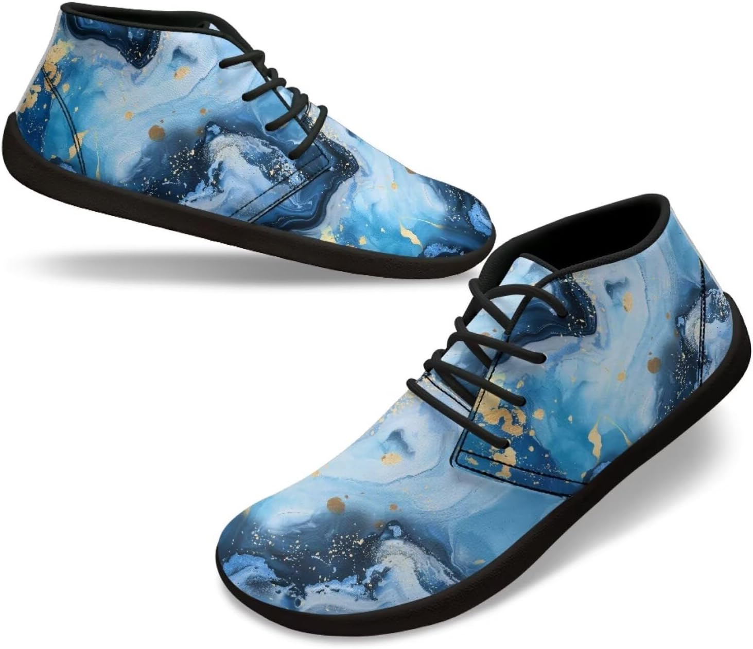 

Мужские прогулочные кроссовки UNICEU Минималистичные босоножки из кожи с нулевым перепадом, широкий носок, дышащие кроссовки для спортсменов, голубой