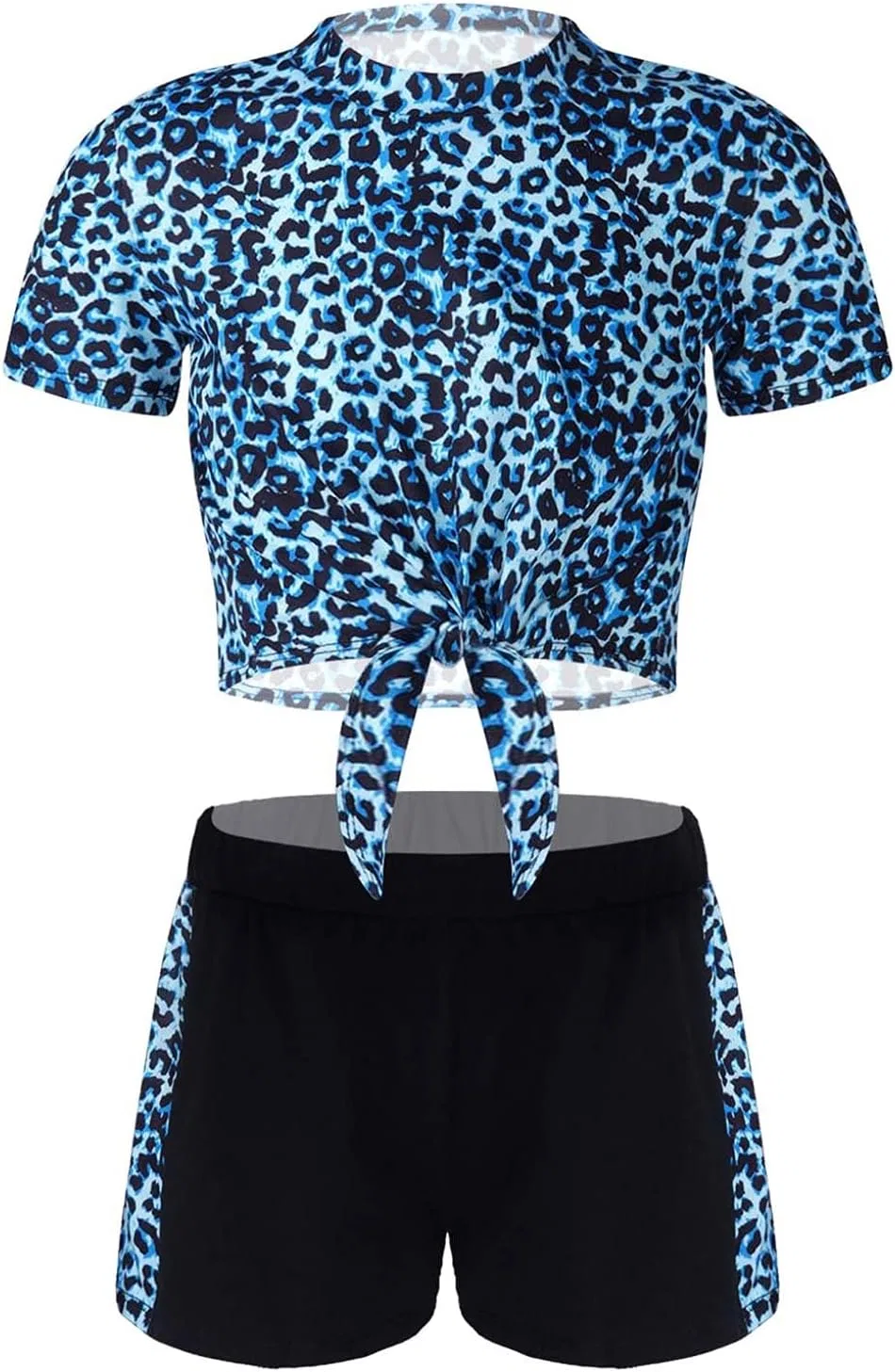 Детский спортивный костюм с принтом леопард, Kaerm, 2 предмета, Blue Leopard