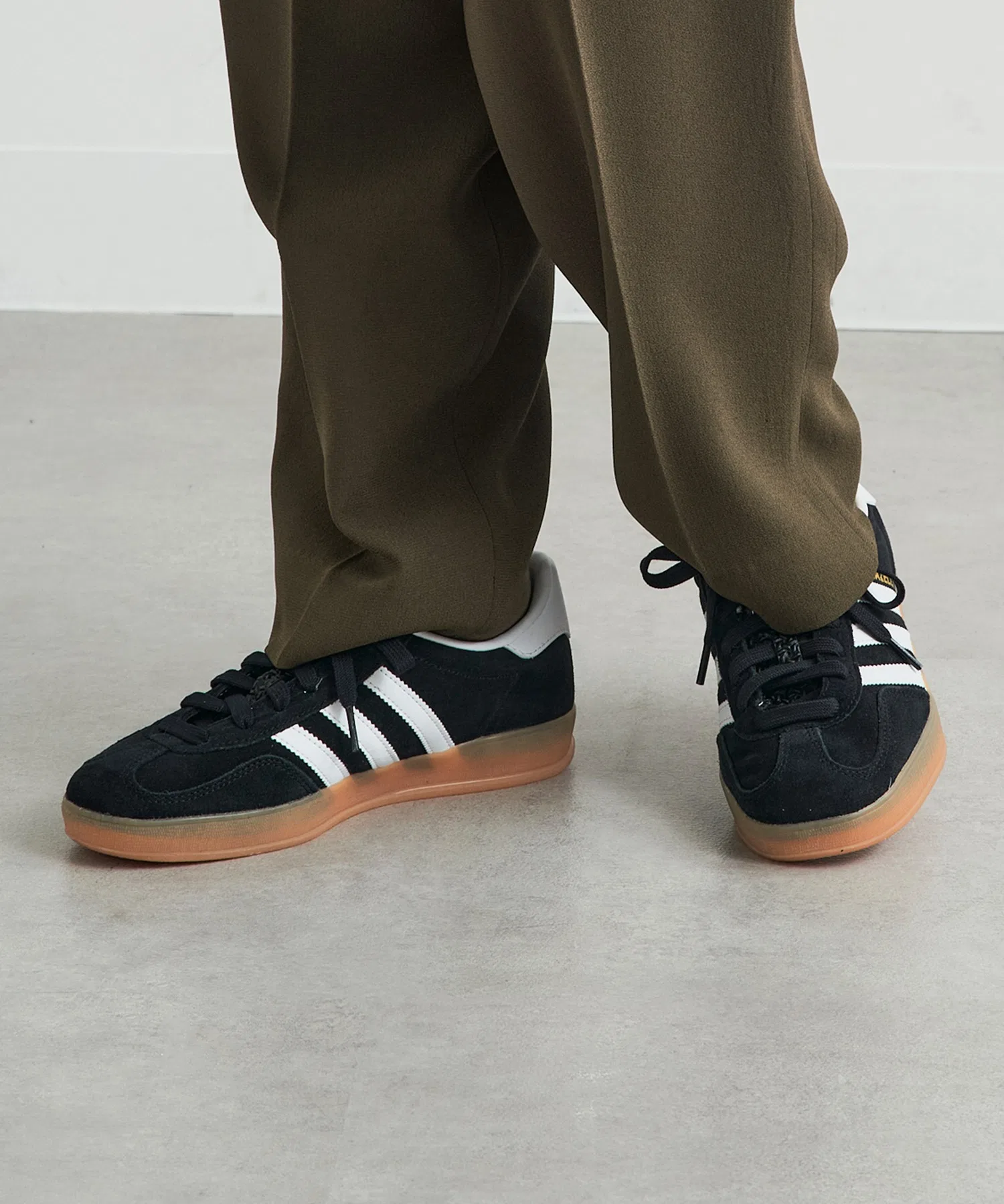 Мужские/женские кроссовки adidas GAZELLE INDOOR зелёные — фото 3