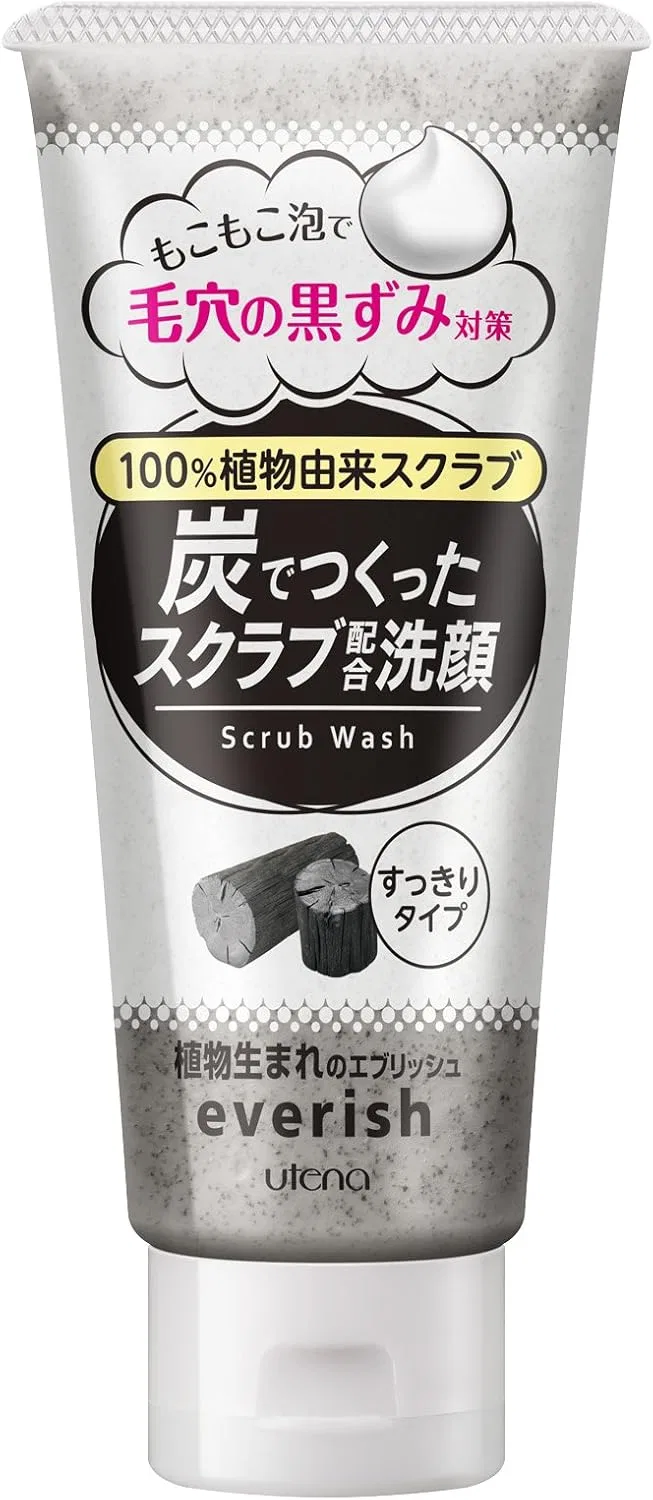 Скраб для лица Utena everish Charcoal Scrub Face Wash, 135 г