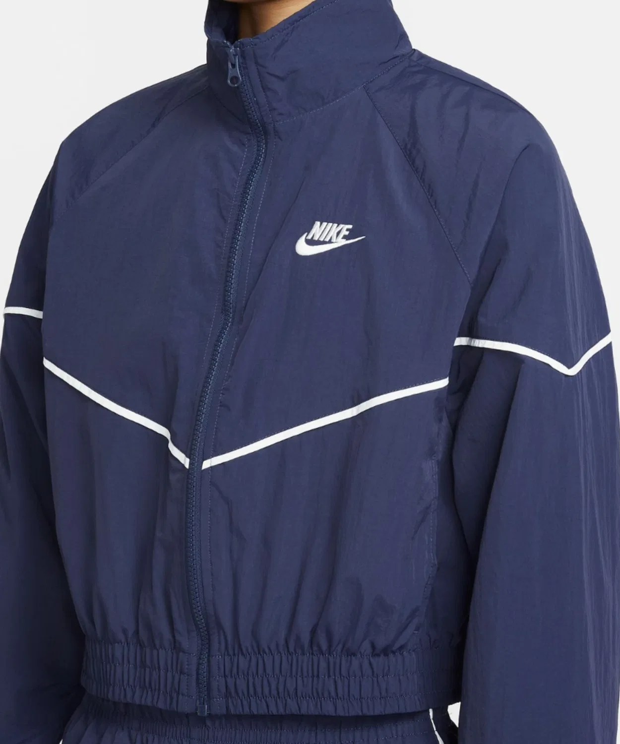 Женская куртка Nike NSW WR Speed Woven Jacket, тёмно-синяя — фото 4