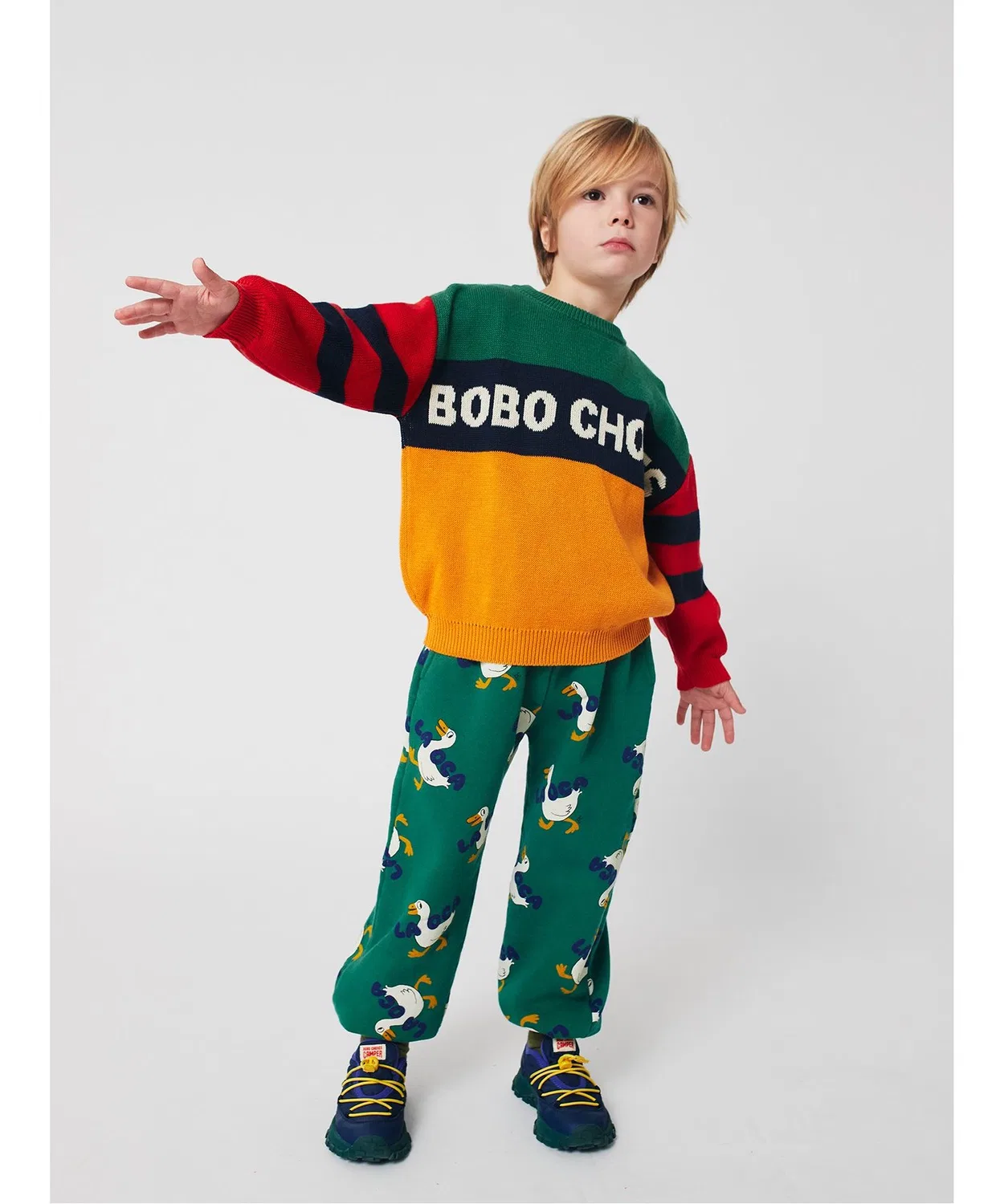 Свитер детский цветной блок BOBO CHOSES — фото 4