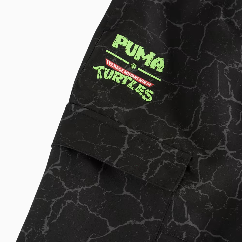 X TMNT Детские низ RELAXED Брюки Подростки PUMA, черный — фото 4