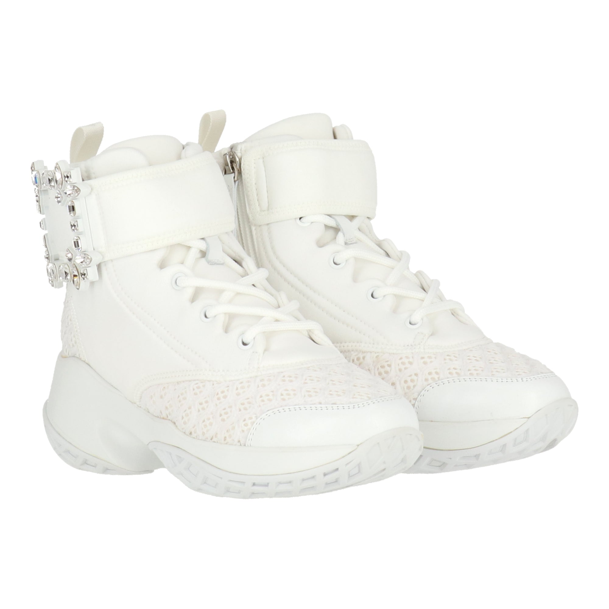Женские белые лоферы Roger Vivier