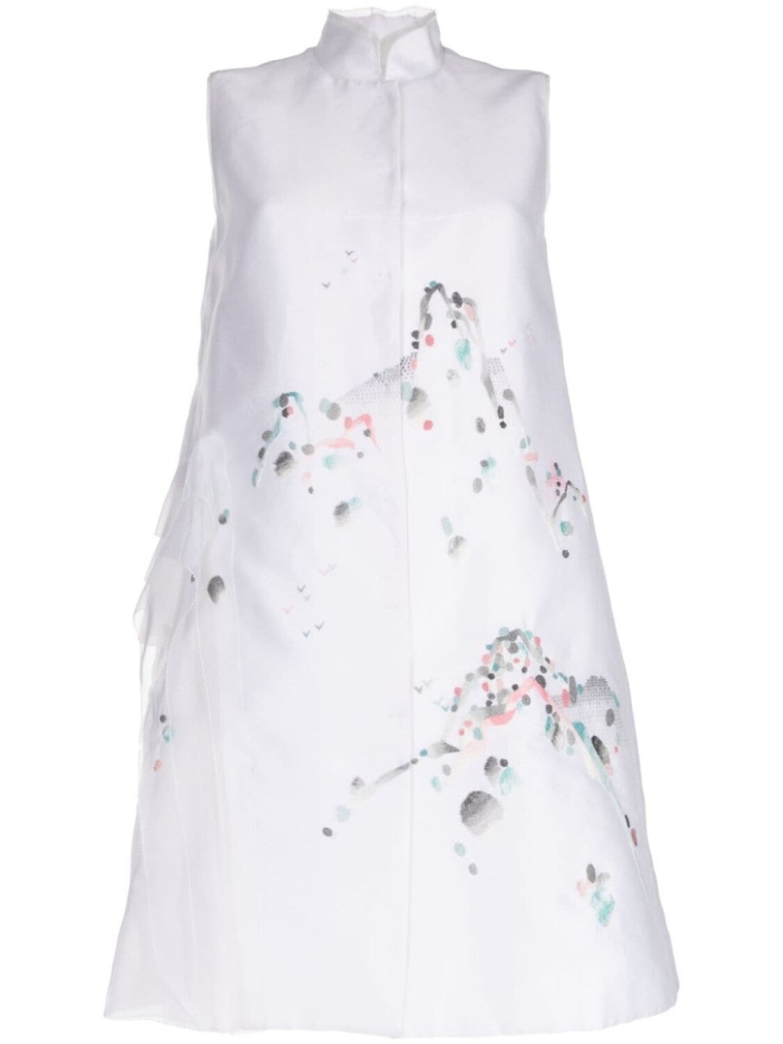

Shiatzy Chen пальто Renascent Collection со вставками из органзы, белый
