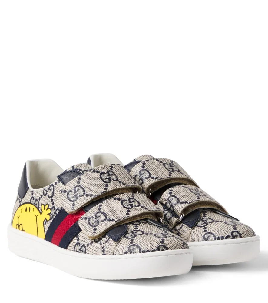 X Кроссовки Mr Men Little Miss Ace GG из парусины Gucci Kids, бежевый