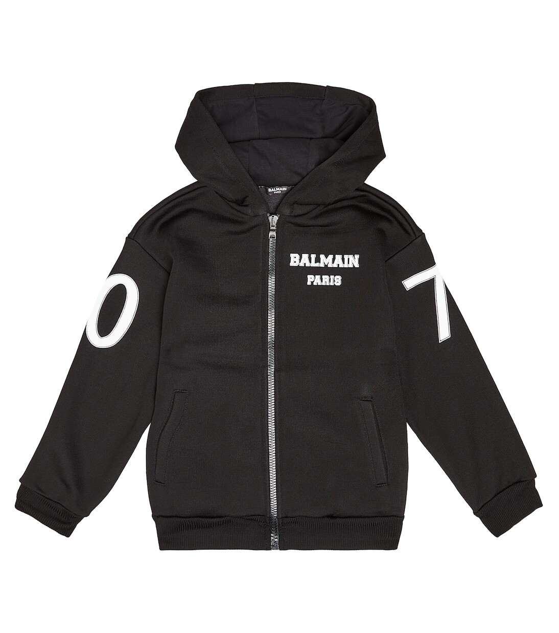 

Кардиган из смесового хлопка с логотипом Balmain Kids, черный
