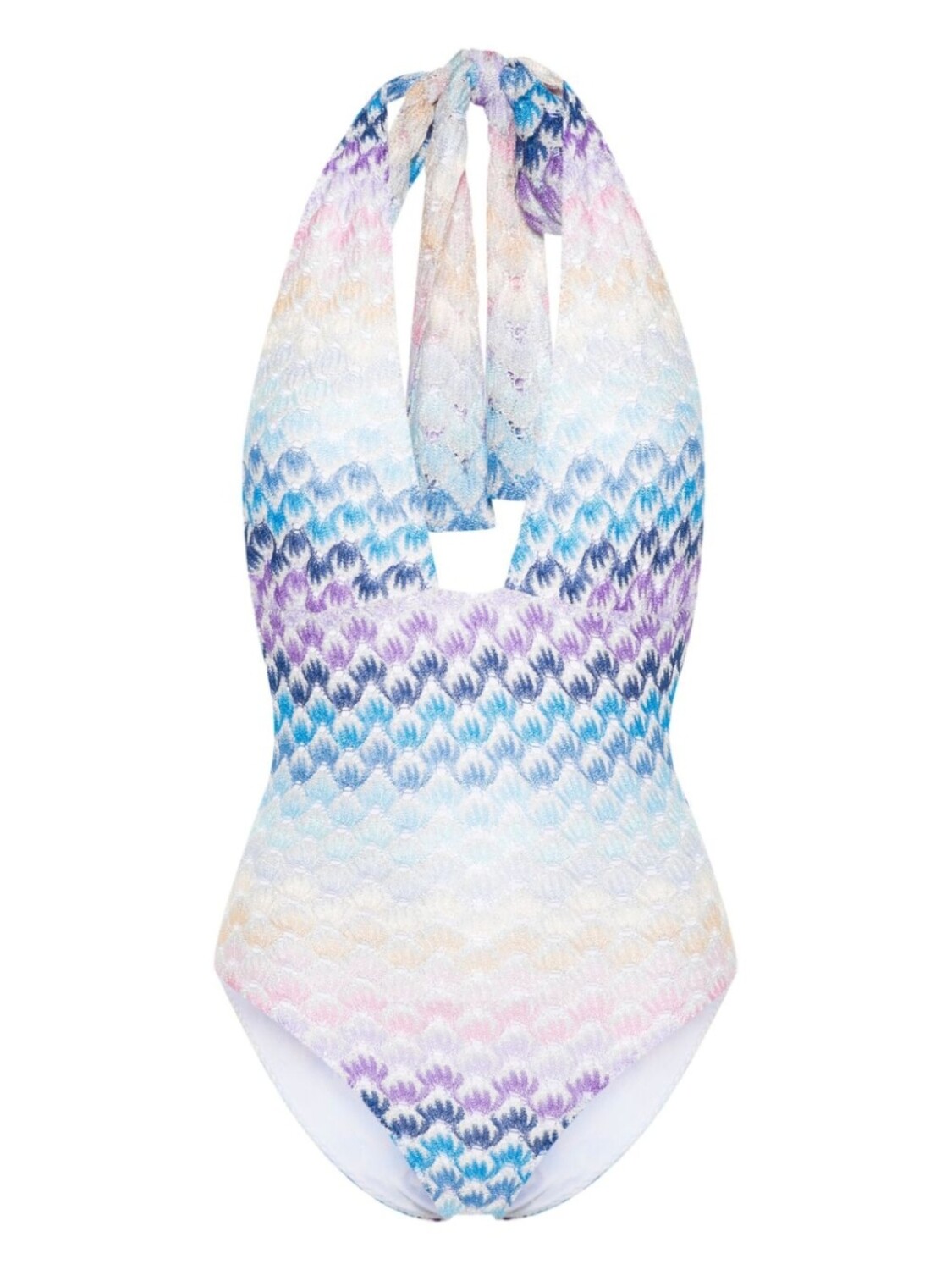 

Купальник с вырезом халтер Missoni, синий
