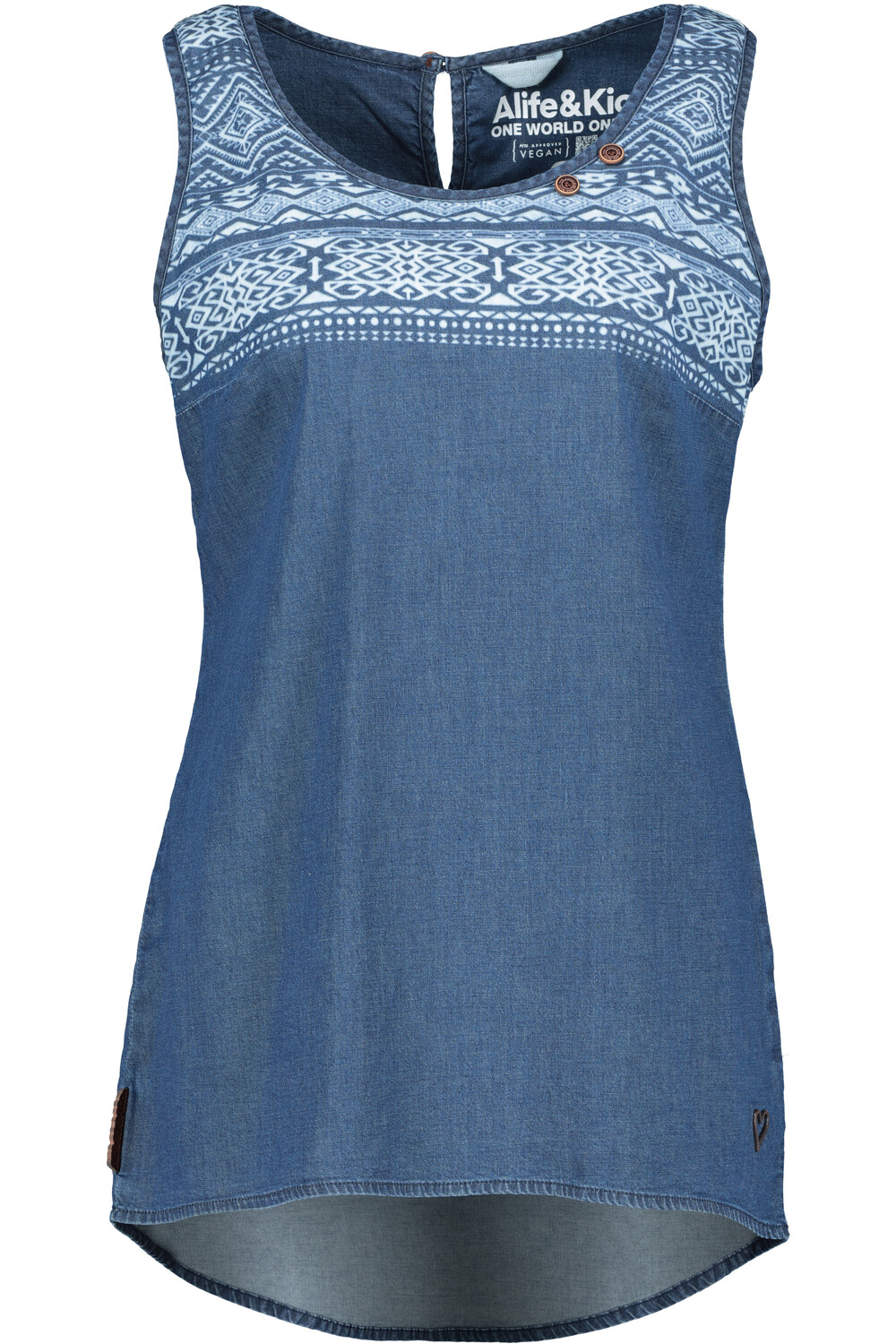 

Футболка alife and kickin Jeansbluse, Blusen, Blusentop CarliAK DNM B, цвет dark denim