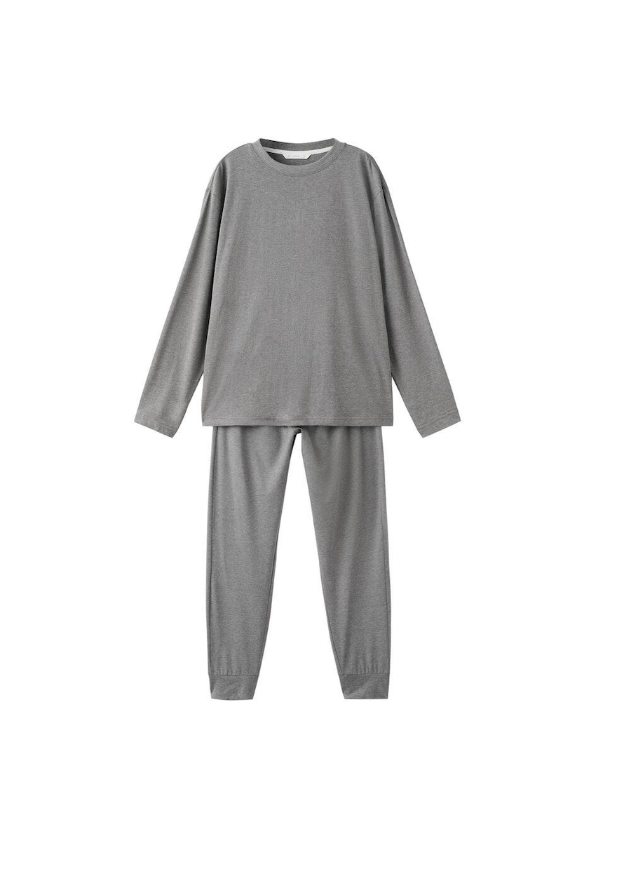 

Длинная пижама MANGO MAN, серый