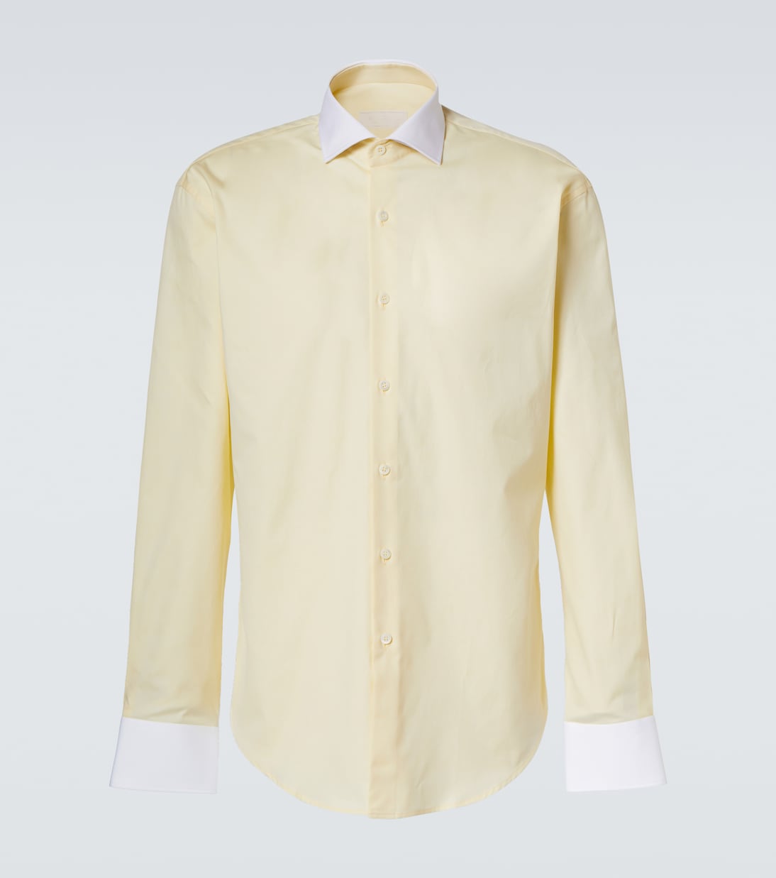 

Хлопковая рубашка Oxford Prada, Crema+Bianco