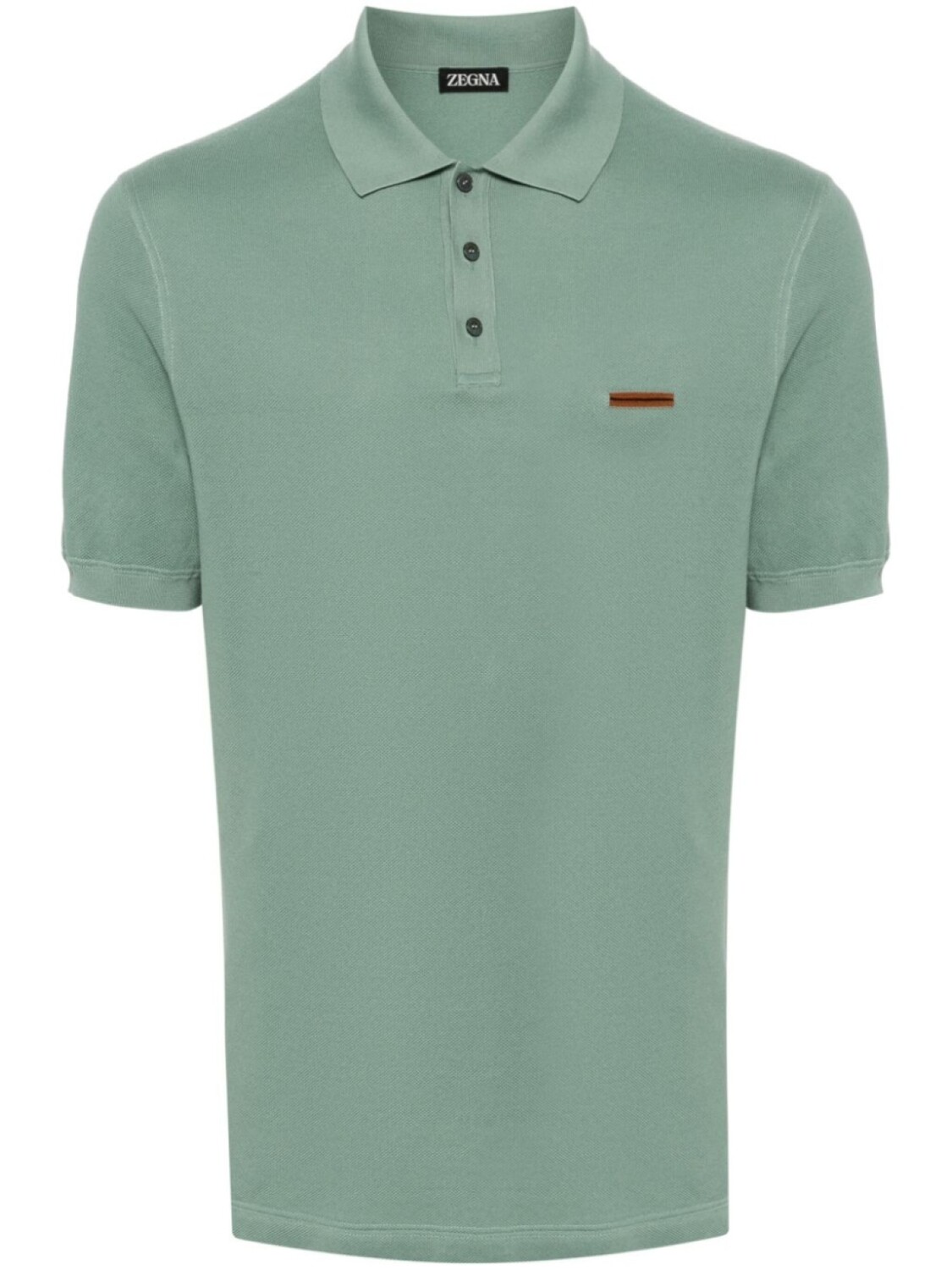 

Zegna рубашка поло из ткани пике, зеленый
