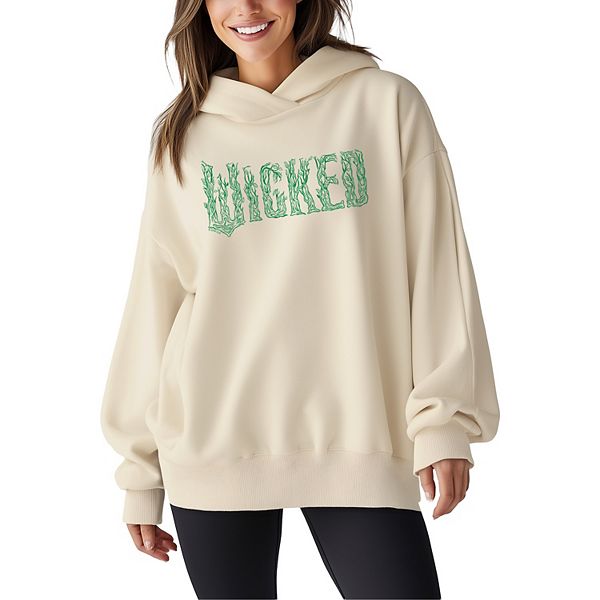

Женский худи оверсайз с логотипом Wicked for Good Licensed Character, Cream
