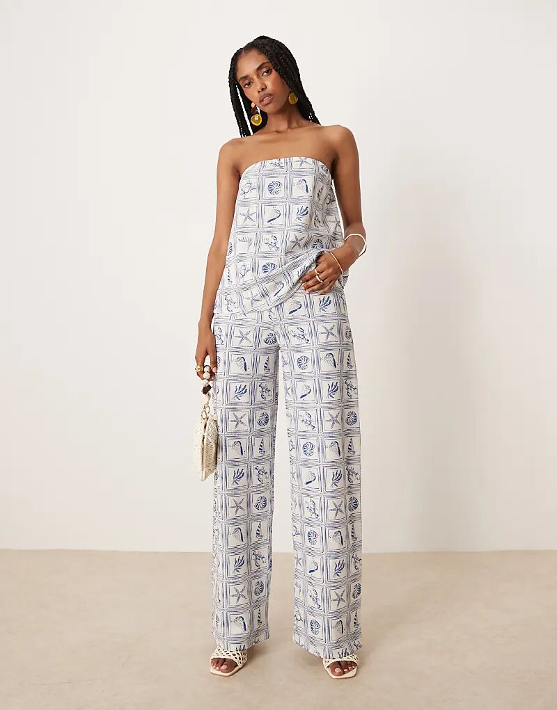 

Свободные брюки ASOS DESIGN с принтом ракушек — часть комплекта