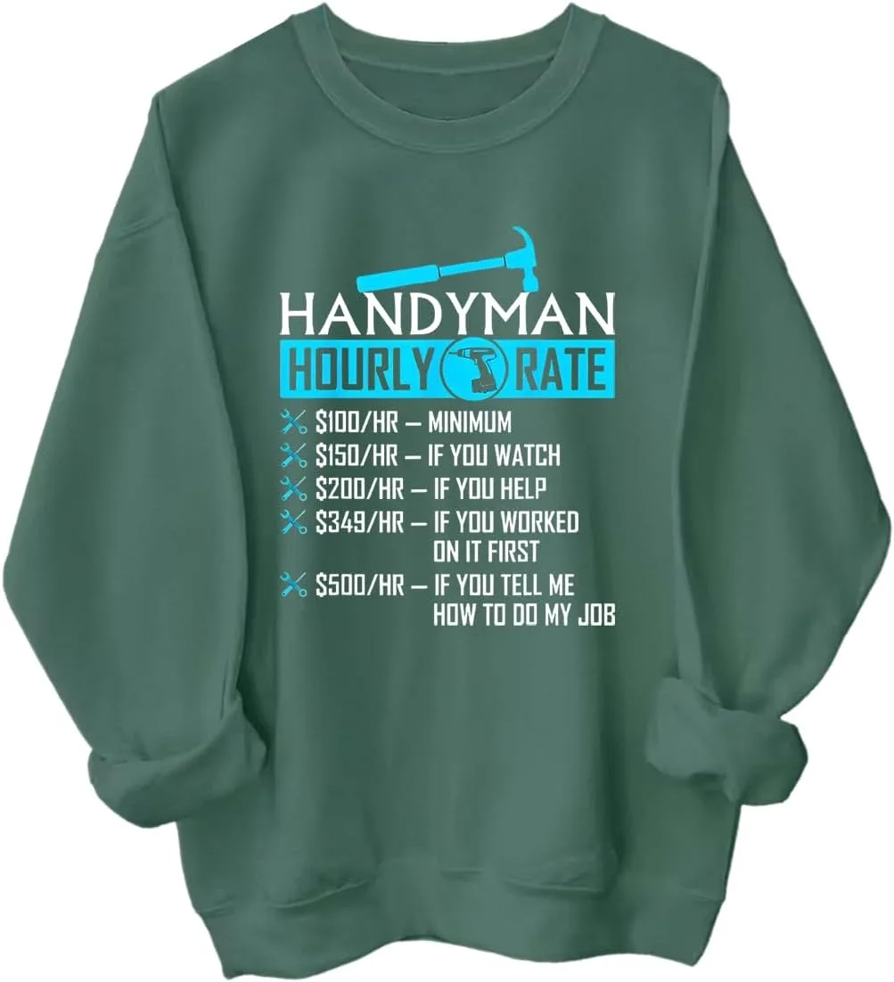 

Толстовка с принтом Handyman Hourly Rate Racsea