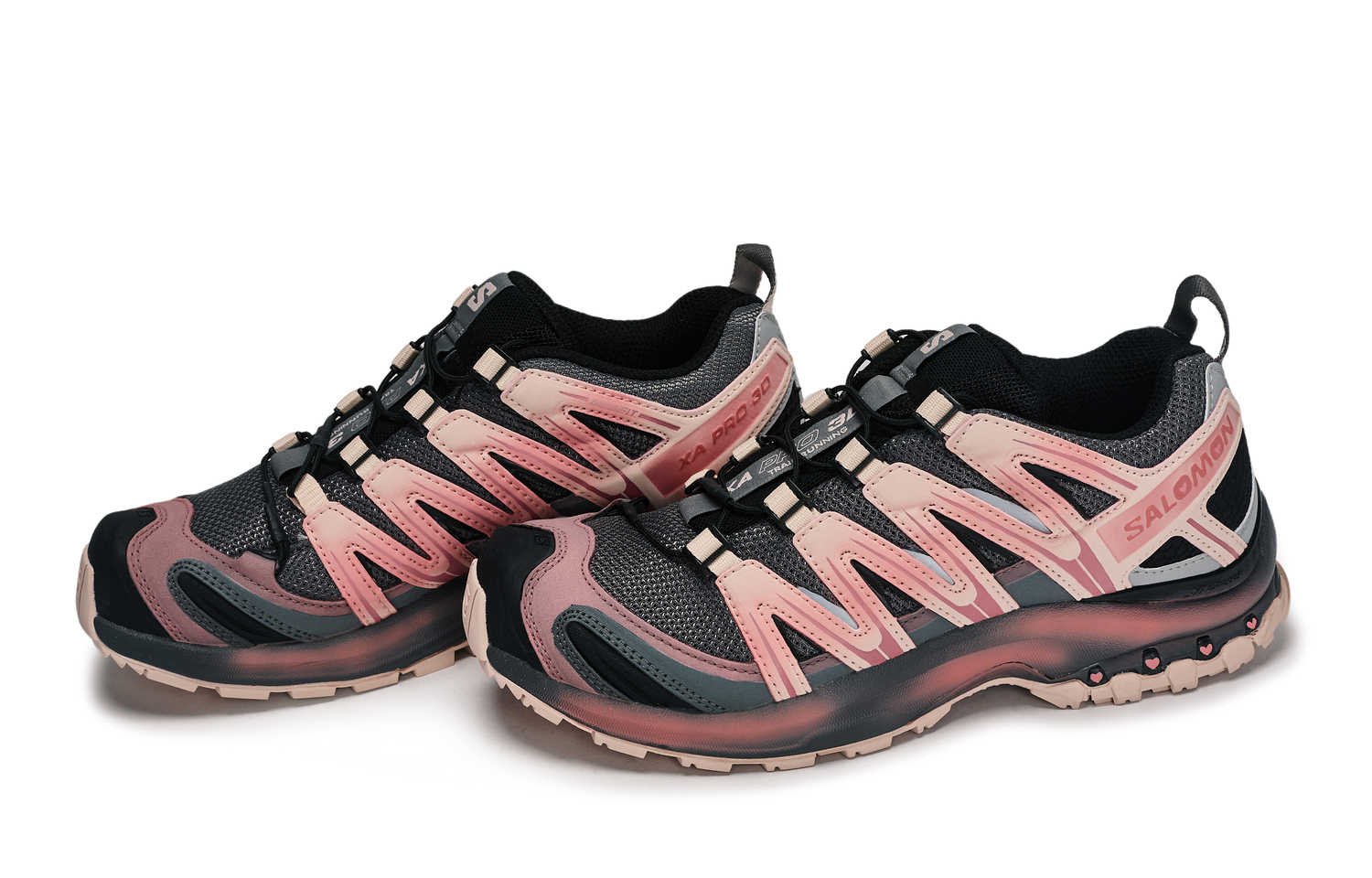 Кроссовки для бега XA PRO 3D Low top Unisex черный серый розовый SALOMON, розовый — фото 3