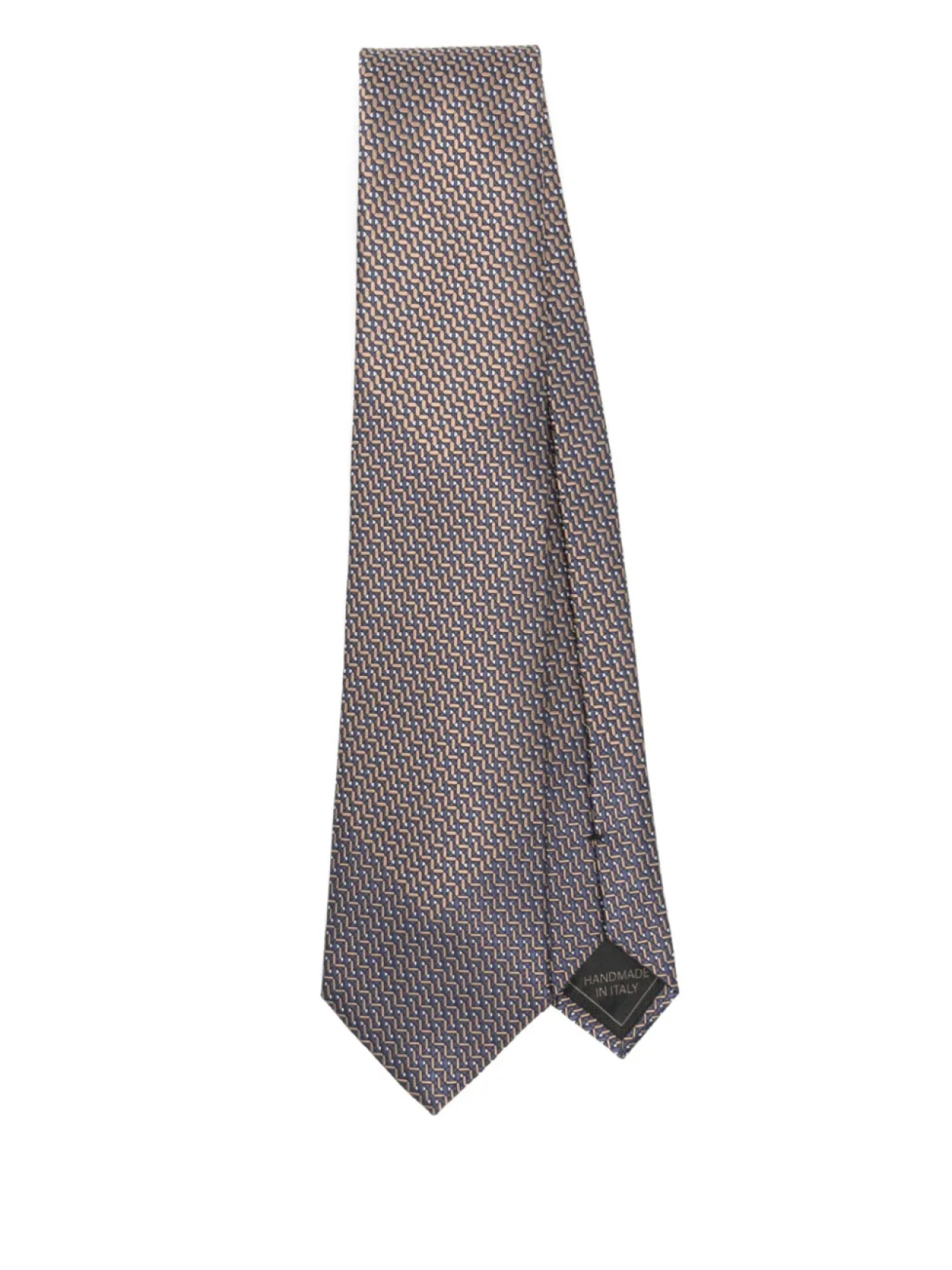 

Жаккардовый галстук с узором Brioni, коричневый