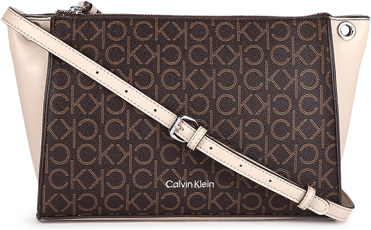 

Сумка через плечо Calvin Klein Reyna, коричневый/хаки/логотип гриба, Brown/Khaki/Mushroom Logo