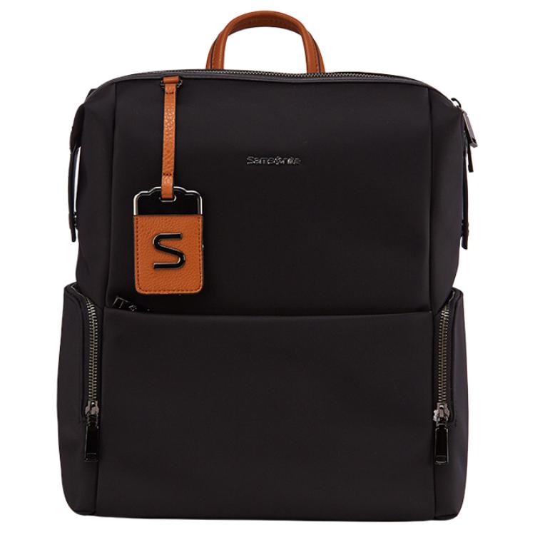 

Samsonite Женский рюкзак среднего размера из ткани с кожаной спинкой черный