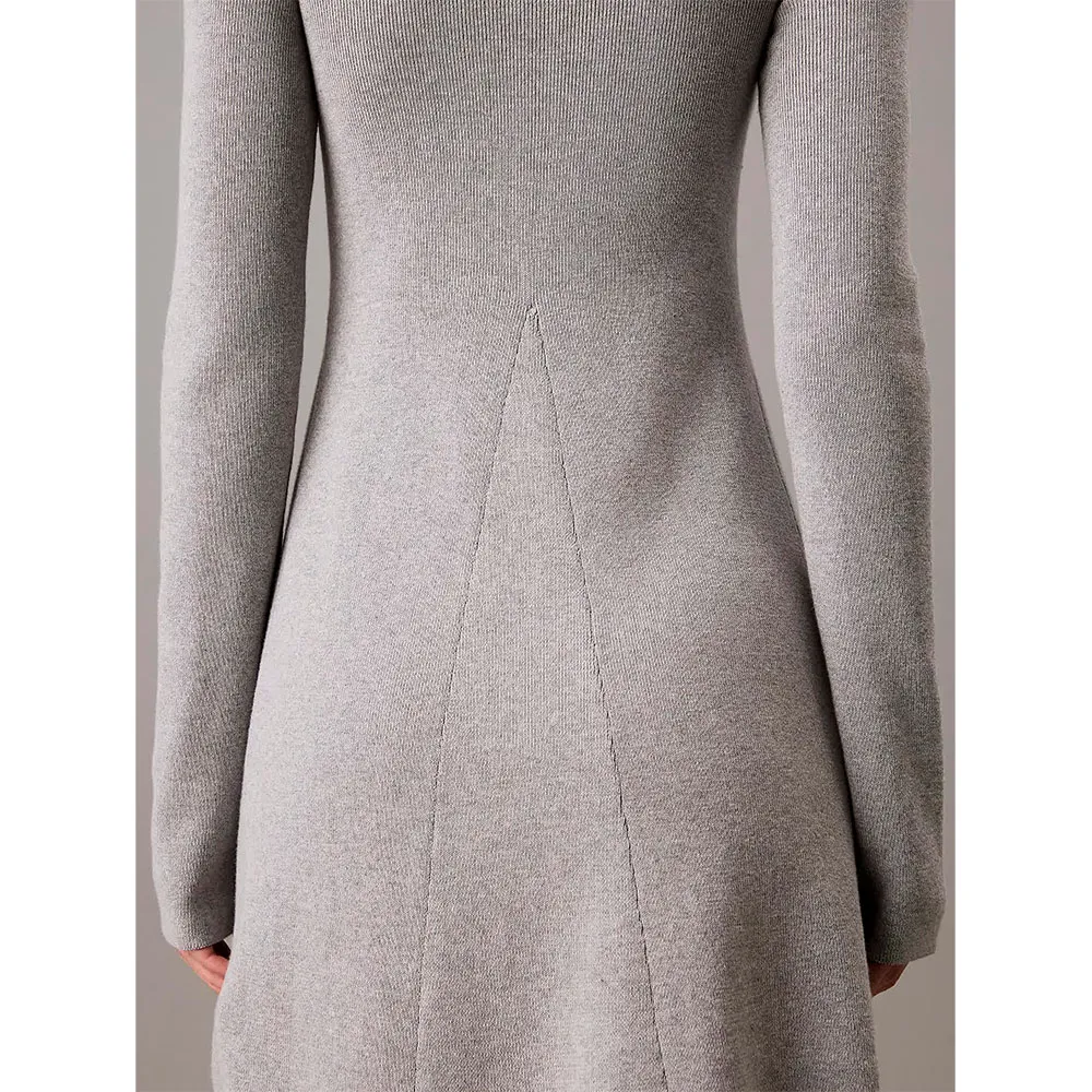Платье Calvin Klein J20J224156 long sleeve, серый — фото 4