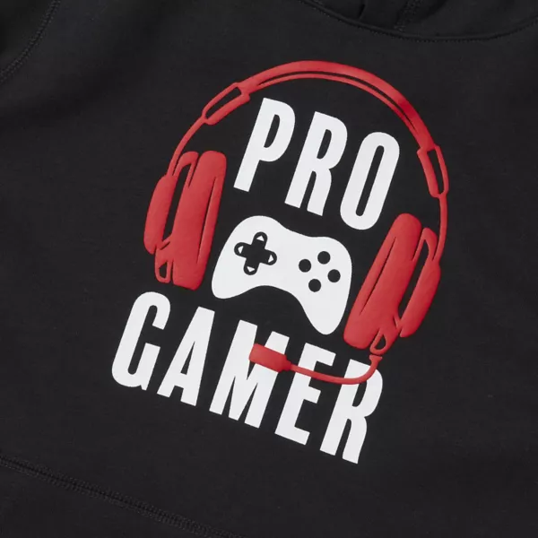 Флисовая толстовка с капюшоном для мальчиков 2-20 лет Lands' End, цвет gamer red black — фото 3