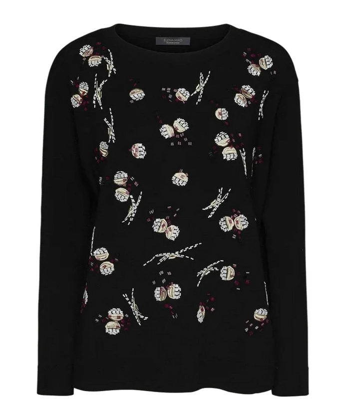 

Элегантный черный свитер Elena Mirã², черный