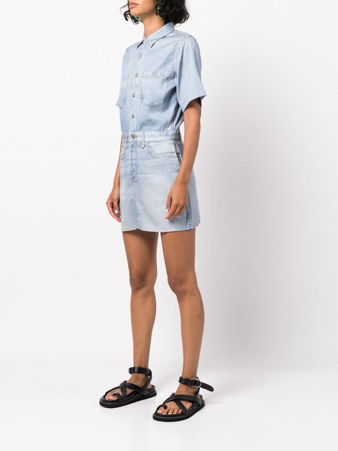 

Rag & bone платье с короткими рукавами, синий
