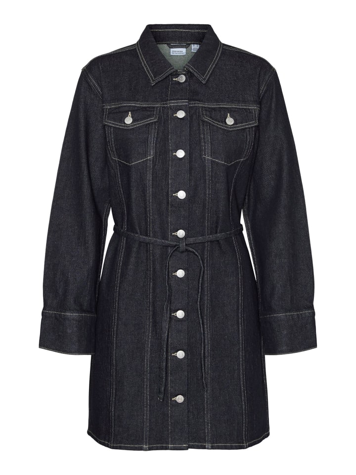 

Платье до колена Vero Moda, темно-синий деним