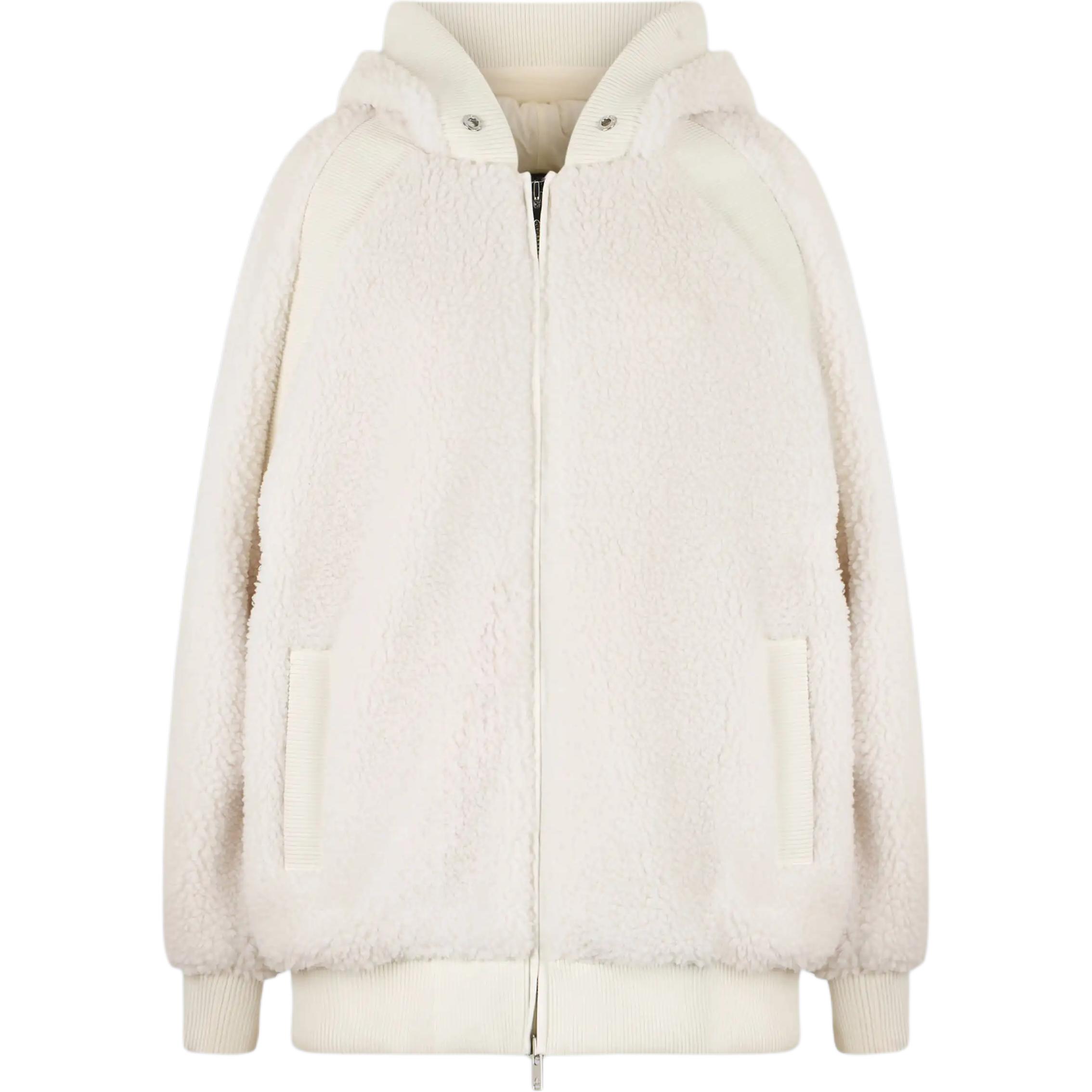 

Moose Knuckles Застегивающаяся на молнию толстовка с капюшоном, Ivory White