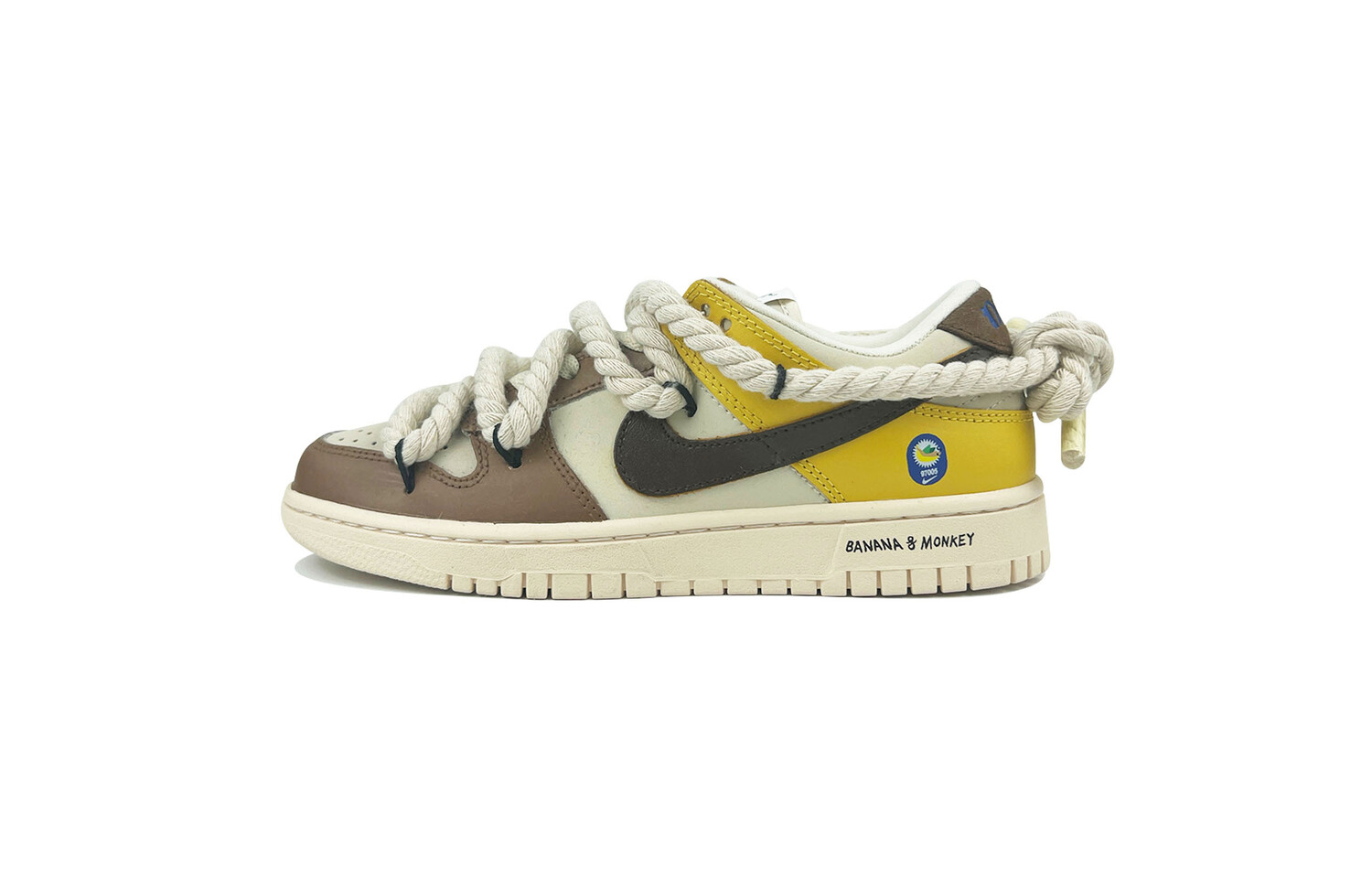 

Кроссовки Nike Dunk Skateboard Shoes Women's Low-Top Brown Yellow