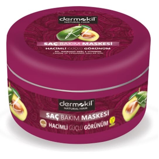 

Маска для волос с авокадо 300мл Natural Hair Mask, dermokil