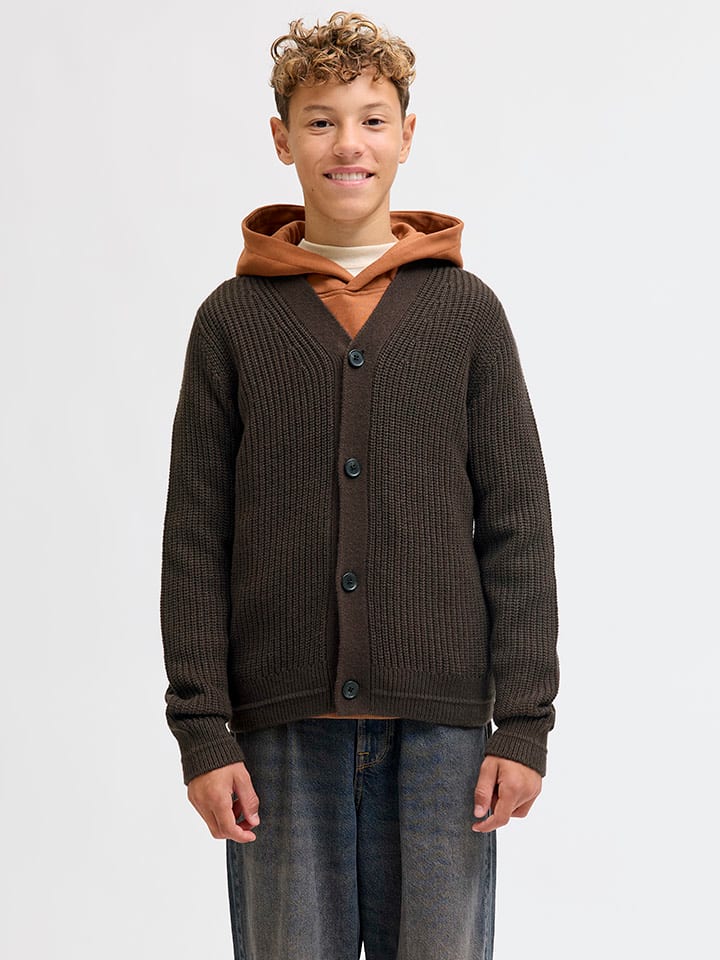 

JACK & JONES Junior Кардиган «Коннор» коричневого цвета