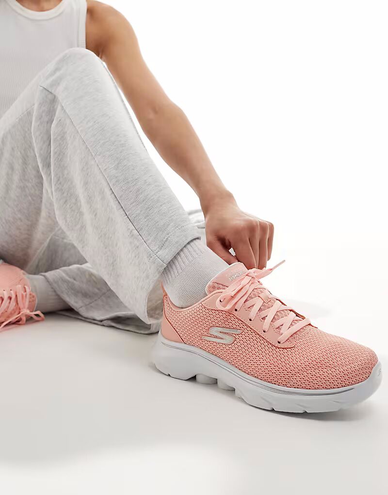 Кроссовки Skechers Go walk 7 kaylor персикового цвета