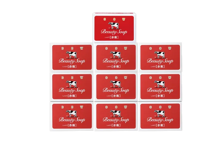 COW SOAP Мыло для тела и гель для душа с розой, антибактериальное, 900 г/1080 г, Red Box Soap 90g*3 — фото 2
