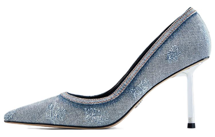 Туфли-лодочки на тонком каблуке 9,5 см NINE WEST, светло-голубой — фото 3