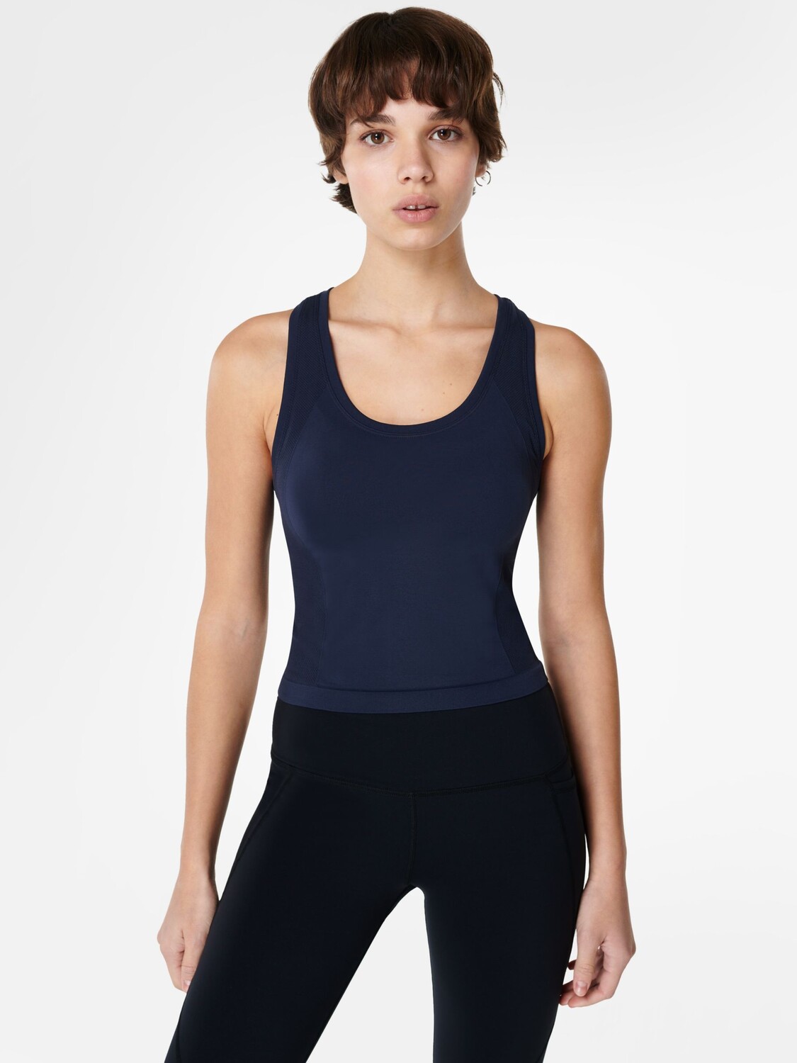 

Укороченный спортивный жилет Sweaty Betty Athlete Racerback, темно-синий