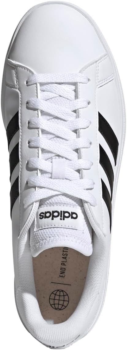 Мужские теннисные кроссовки Adidas Grand Court Base, белый/черный — фото 4