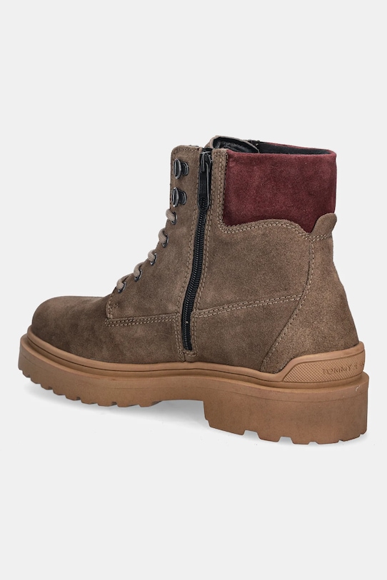 Кожаные высокие сапоги TJM LACE UP BOOT SUEDE  Tommy Jeans, коричневый — фото 3