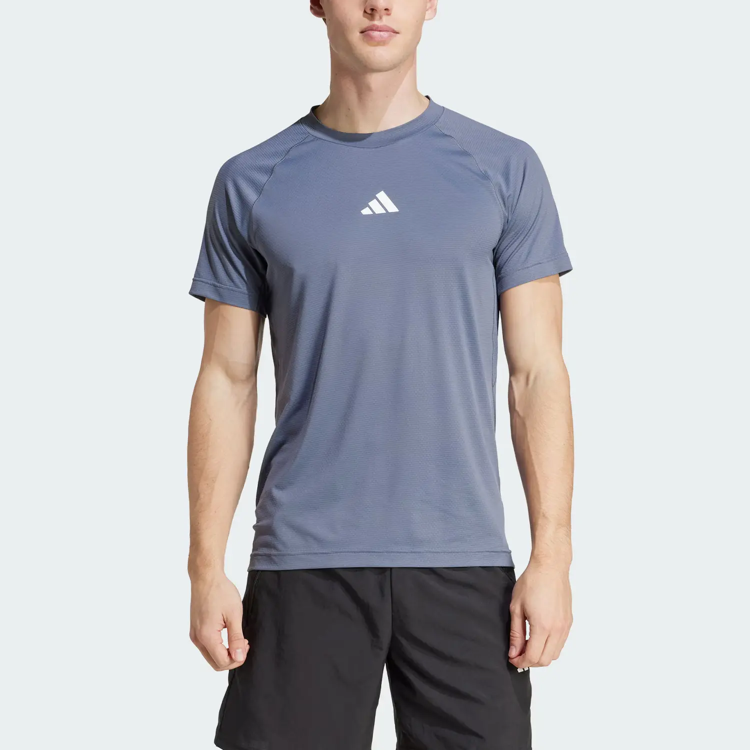 Футболка Gym+Climacool мужская Asphalt Gray Adidas, серый — фото 3