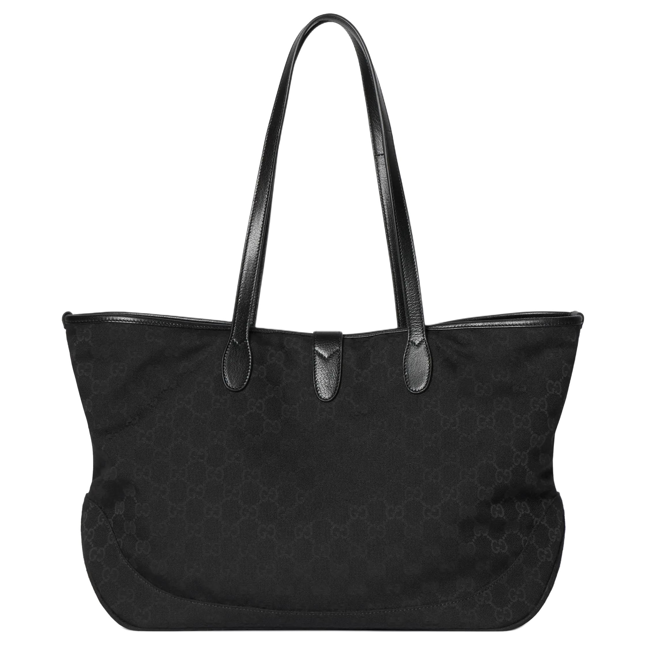 GUCCI Сумка-шоппер Jackie Canvas Medium Unisex черная — фото 2