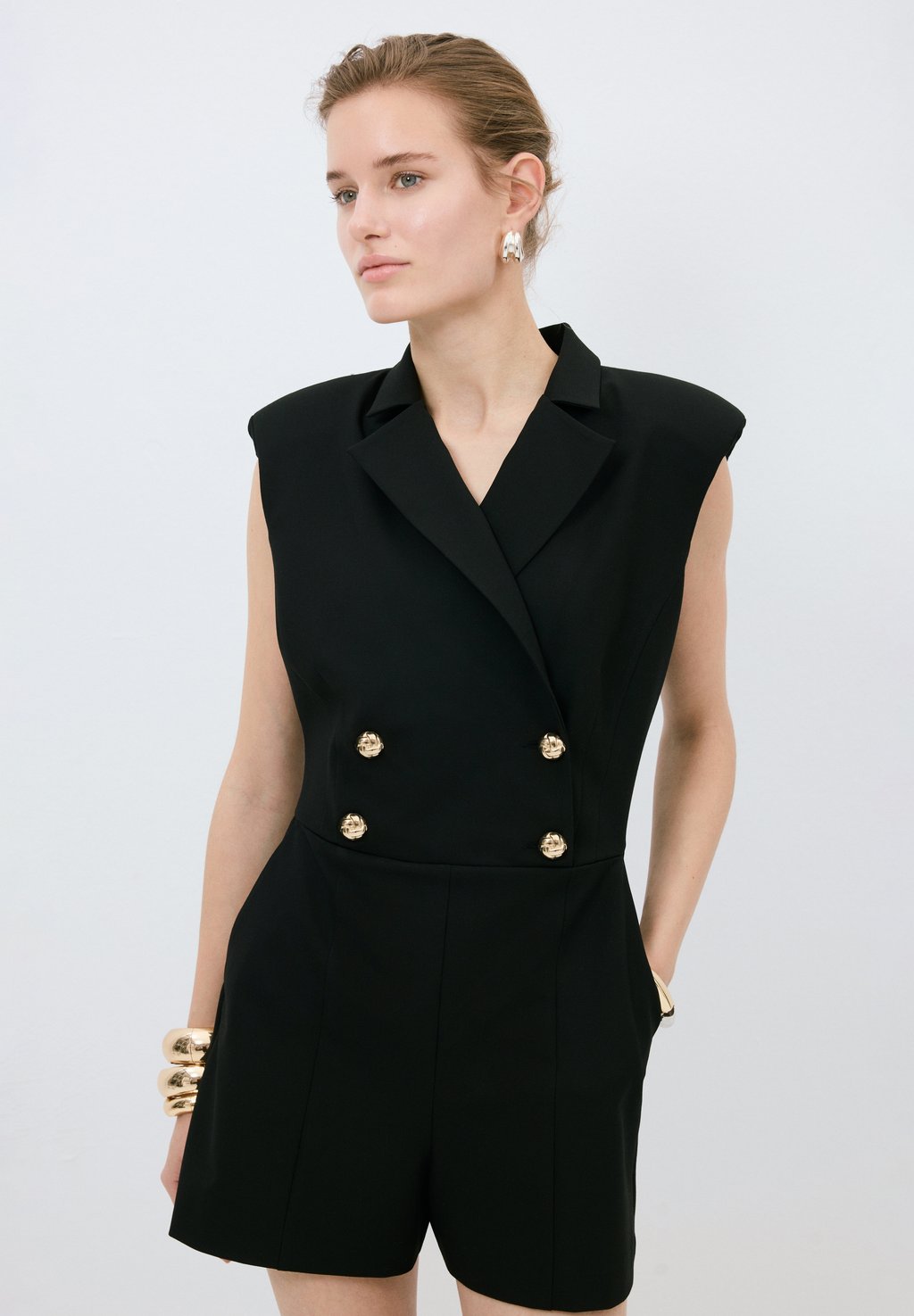 

Комбинезон DOUBLE BREASTED SLEEVELESS MINI adL, черный