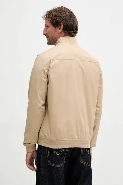 Куртка Harrington хлопковая U.S. Polo Assn., бежевый — фото 3
