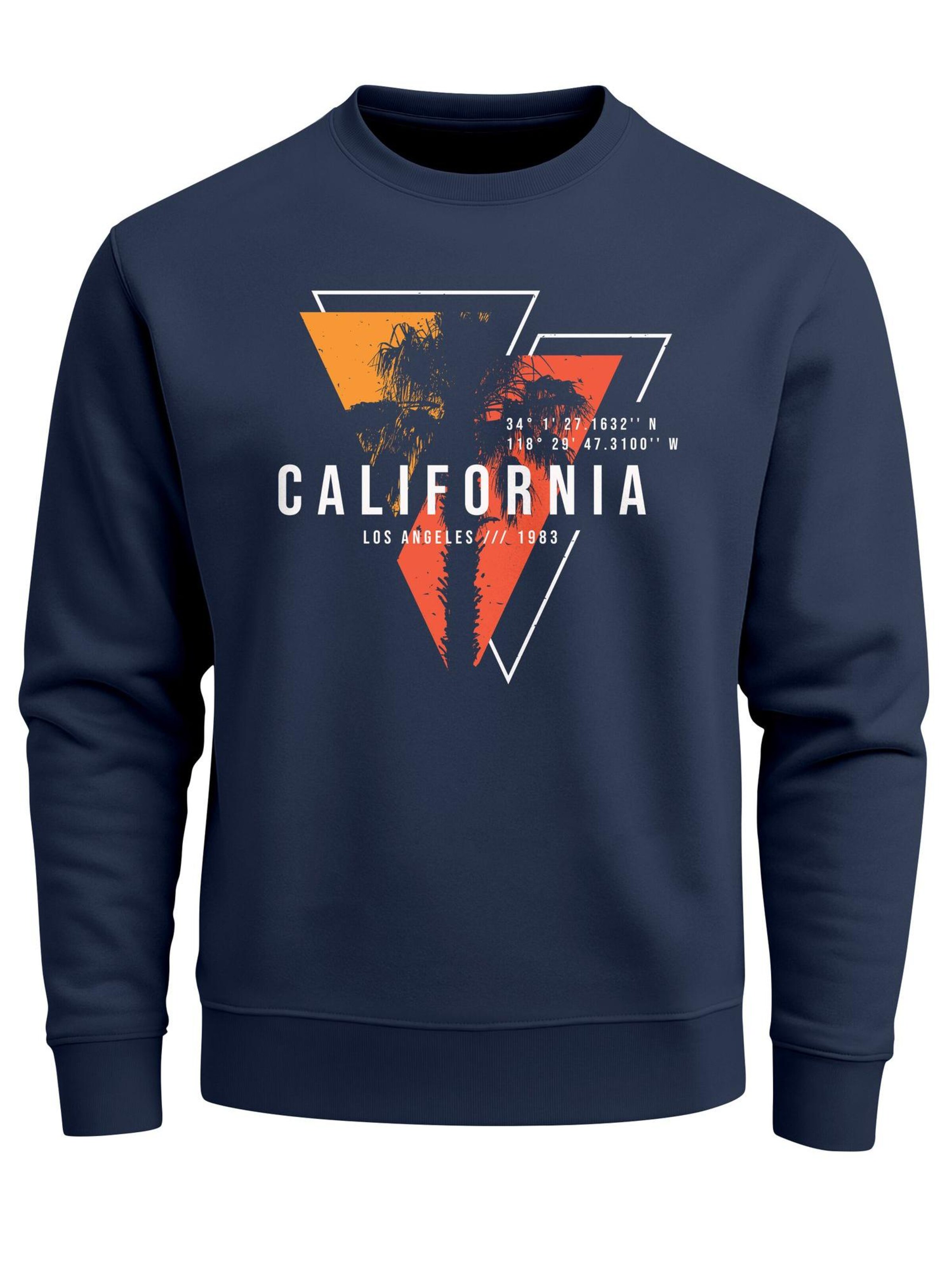 

Neverless Свитшот 'California geometric' в цвете Navy