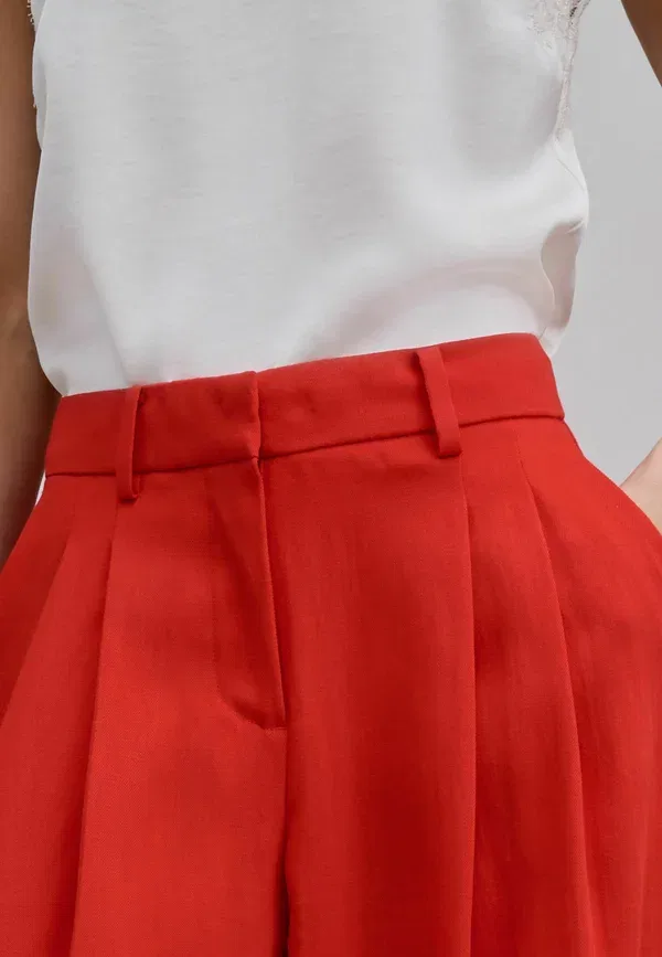 Брюки Next Regular fit crinkle palazzo, красный