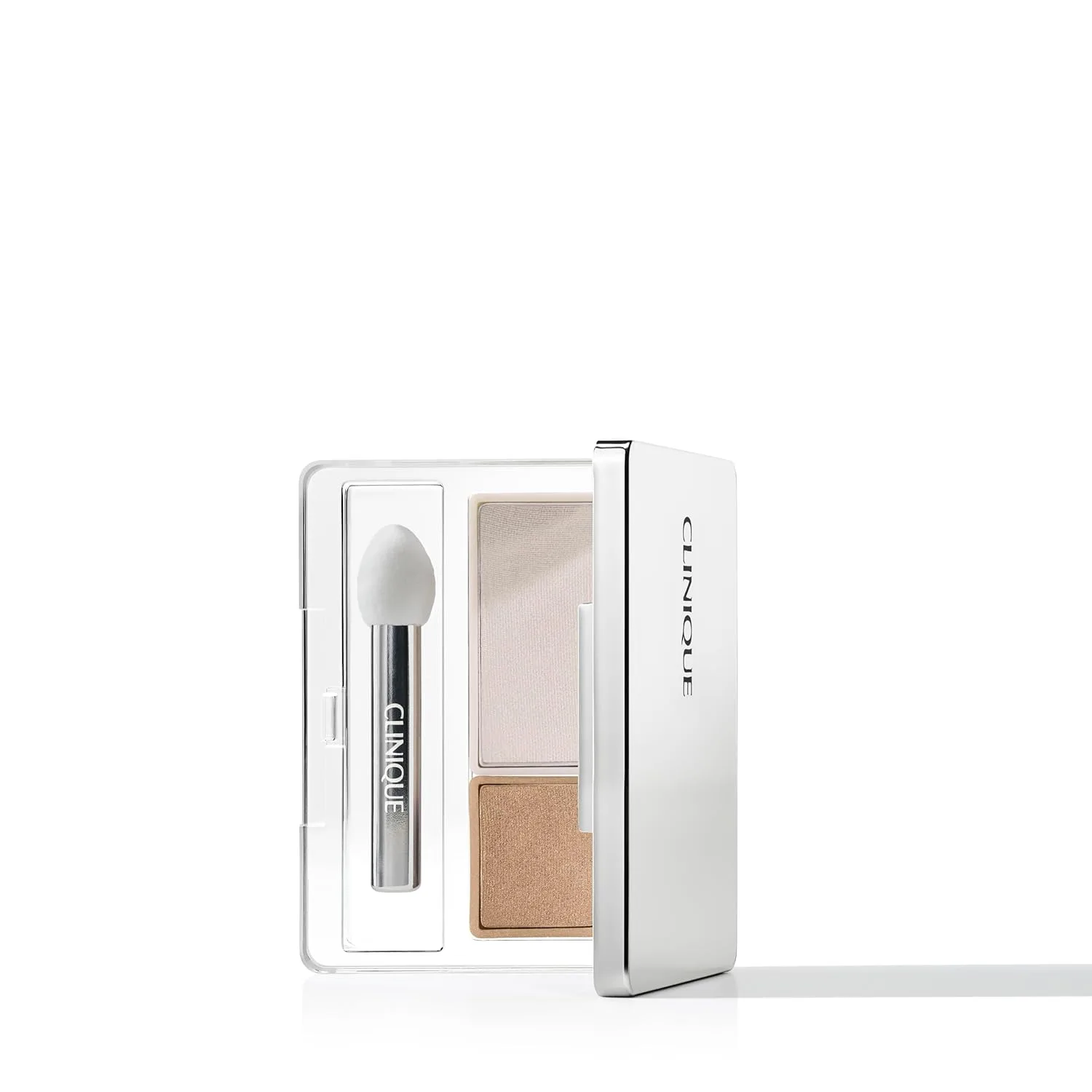 Тени для век Clinique All About Shadow Duo, безопасные для чувствительных глаз, стойкие, легко наносятся, AL Seashell Pink/Fawn Satin - Shimmer