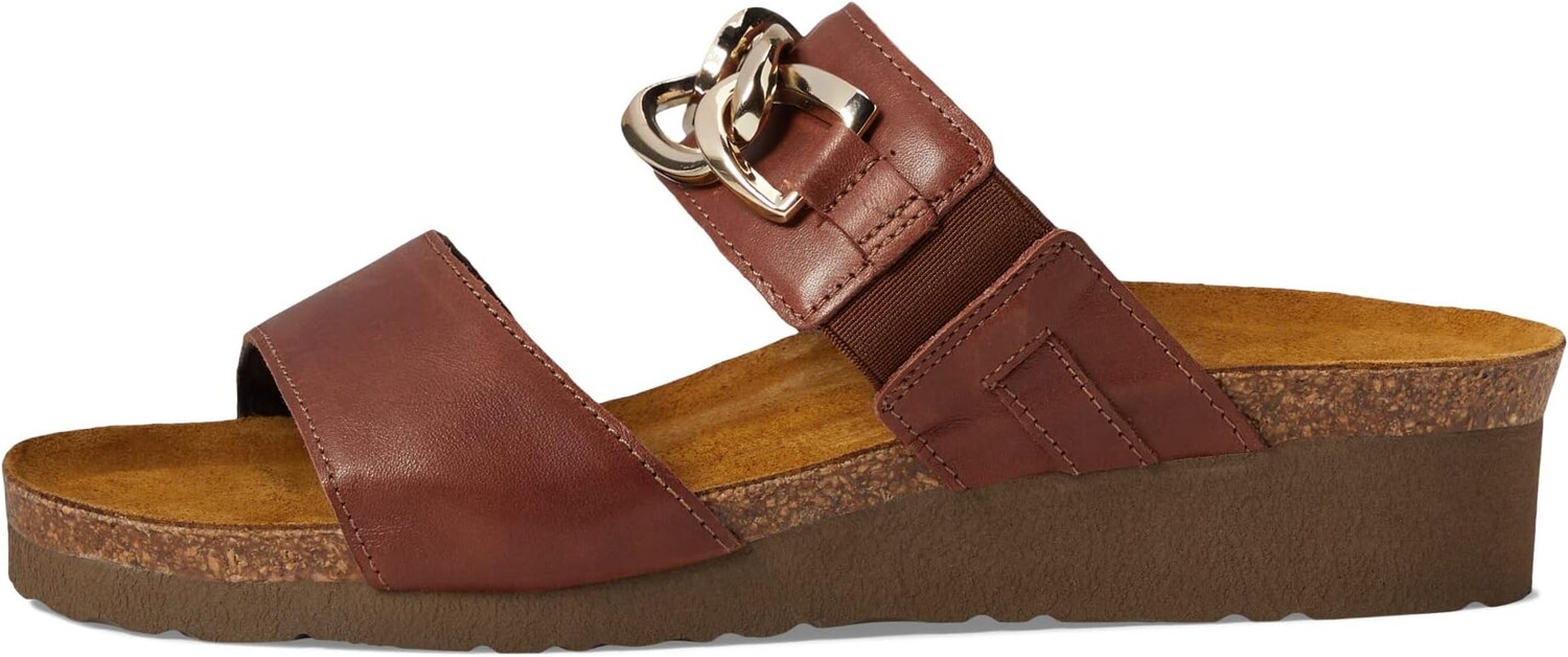 Сандалии на плоской подошве Victoria Naot, цвет Soft Chestnut Leather — фото 4